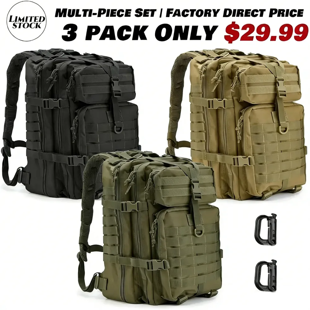 45L Military Tactical Backpacks For Men Army Camping Hiking Trekking Daypack Bug Out Bag