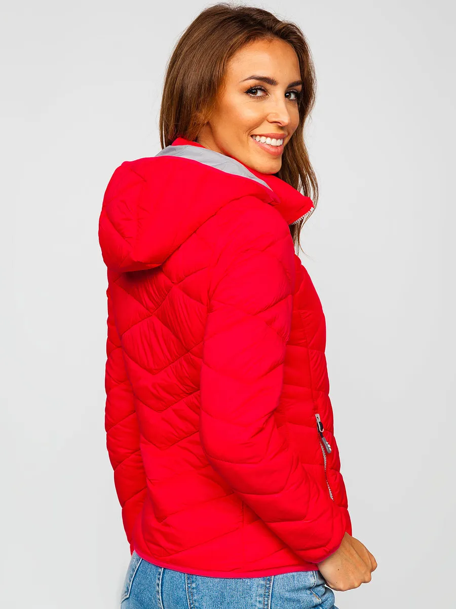 Pink women's winter jacket