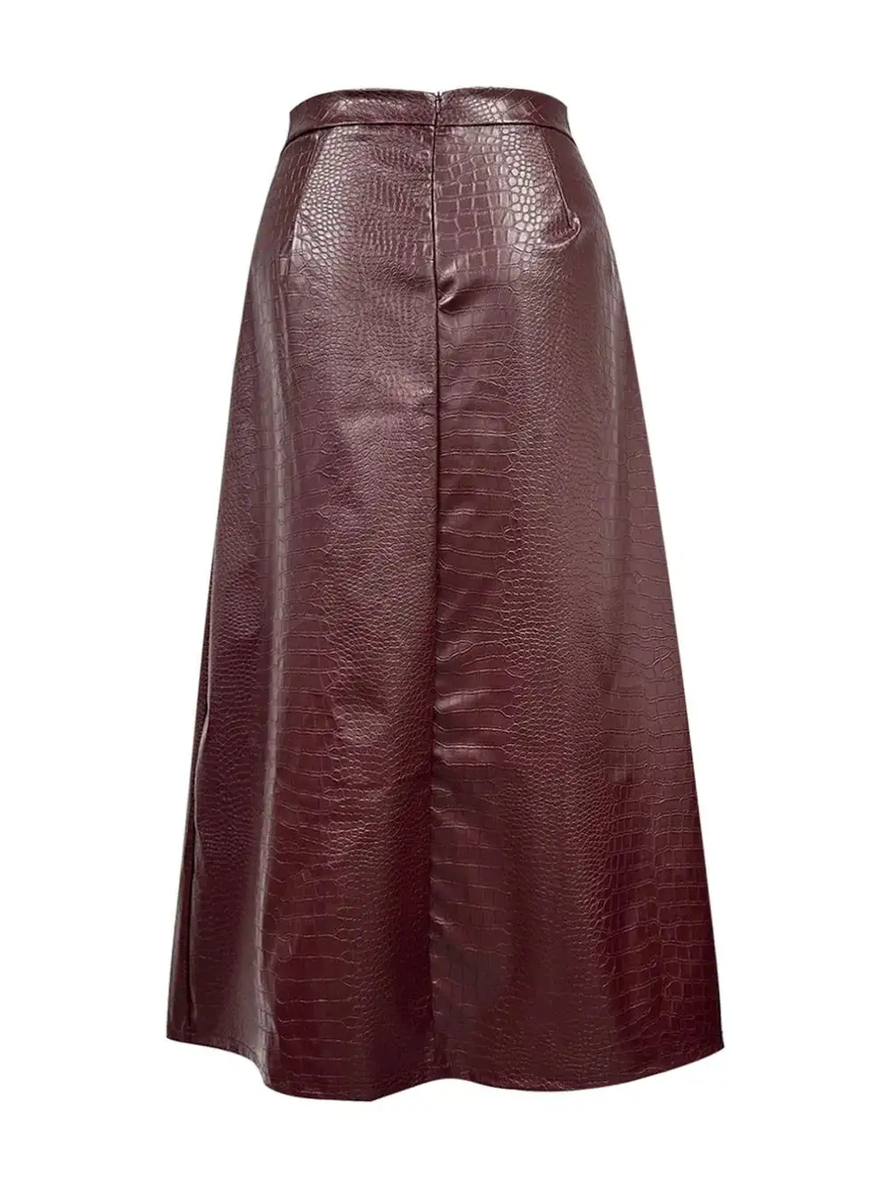 Stretch High Waisted Midi Skirt