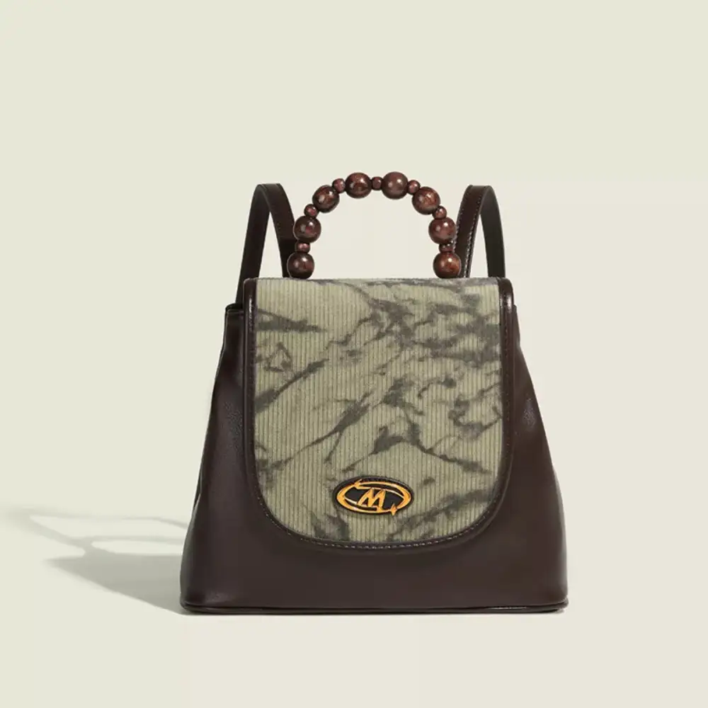 Flap Beaded Backpack