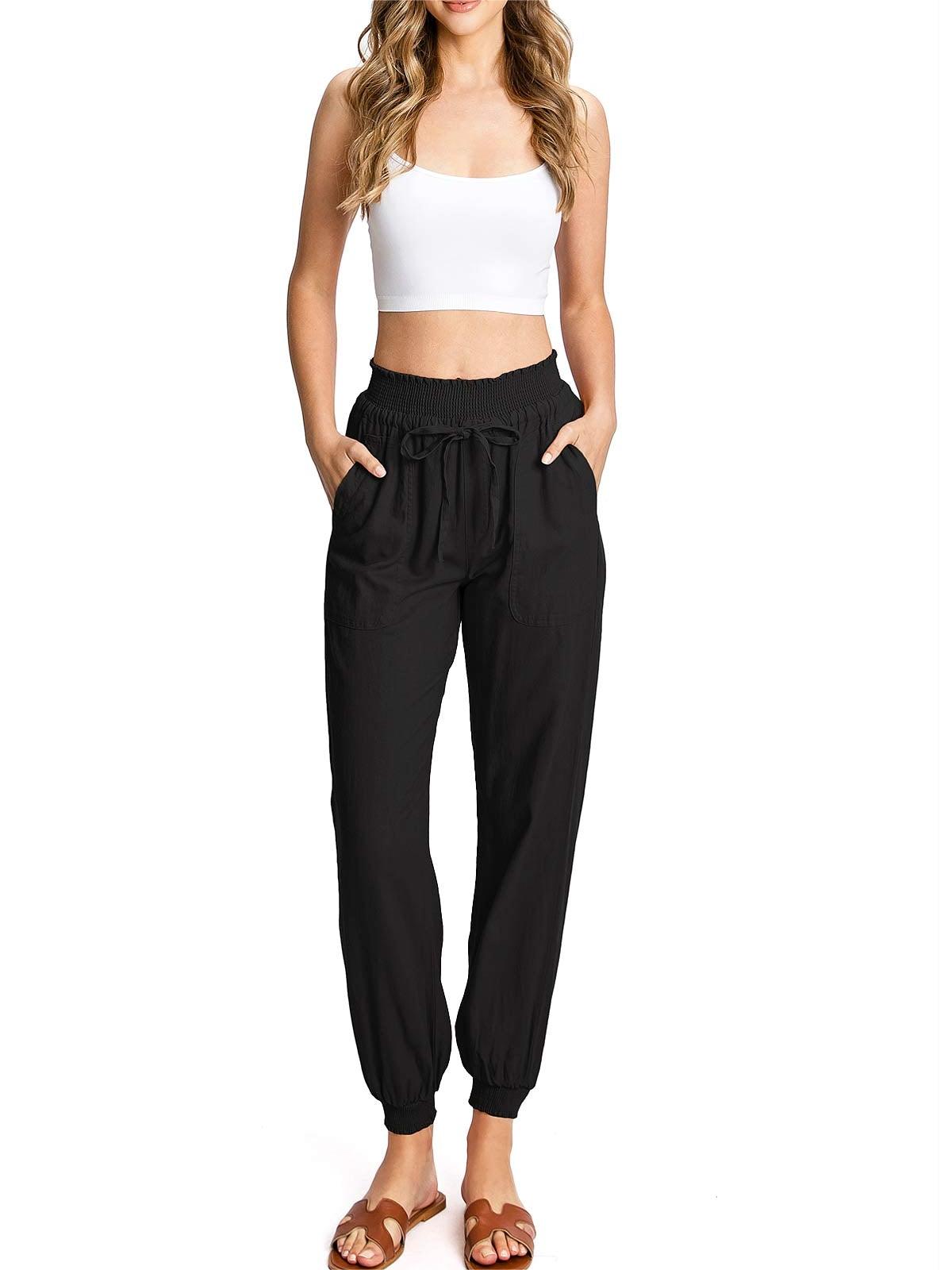 Khaki Elastic - Waist Utility Pants