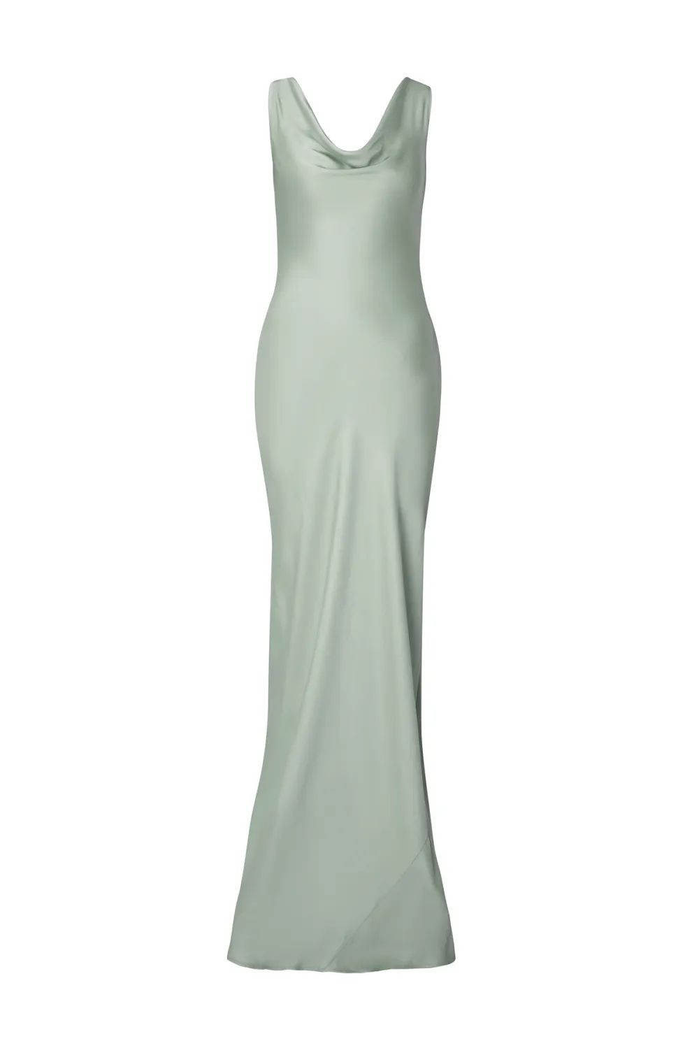 Cowl Neck Satin Maxi Dress