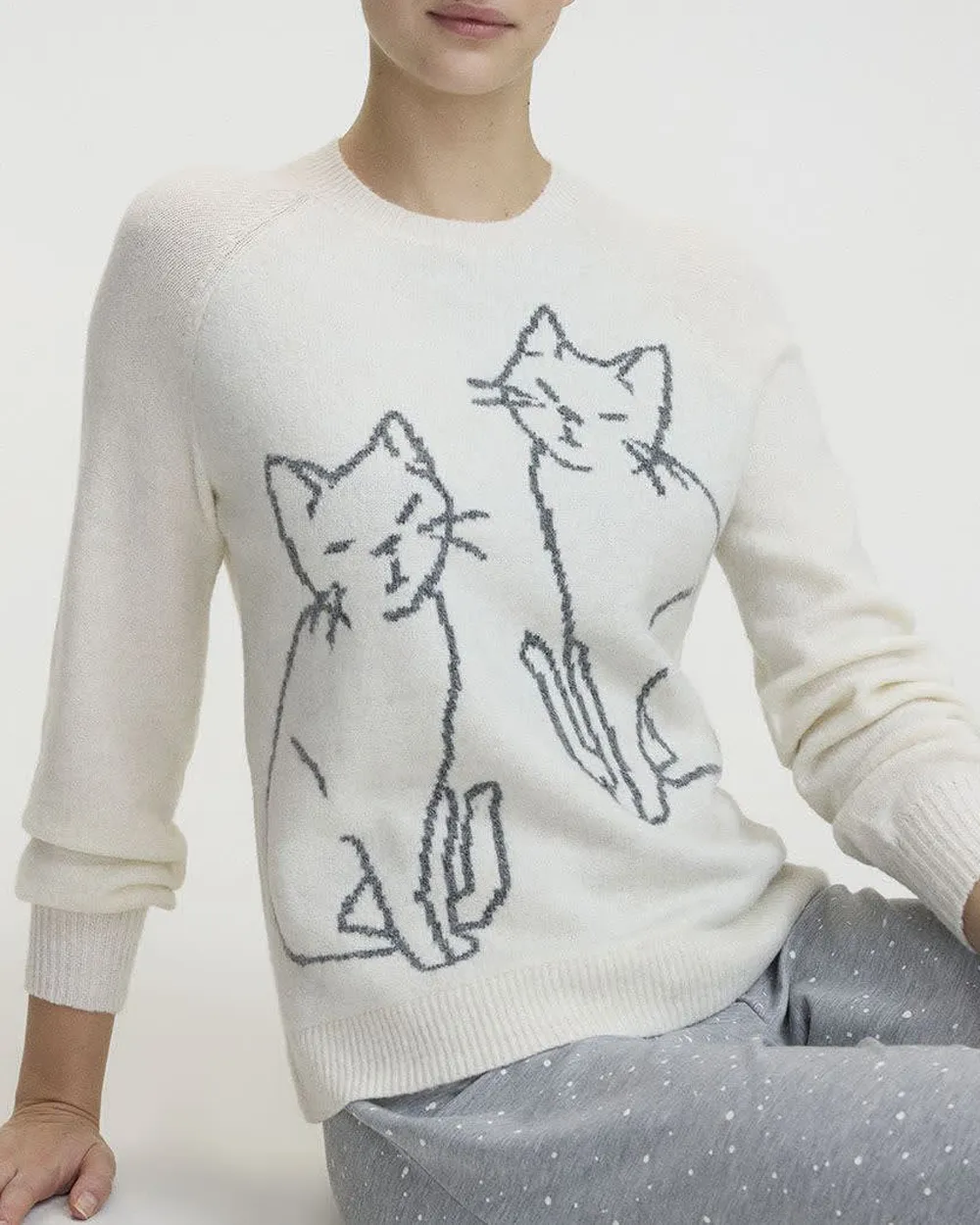 Long-Sleeve Slight Stretch PlushSoft Sweater