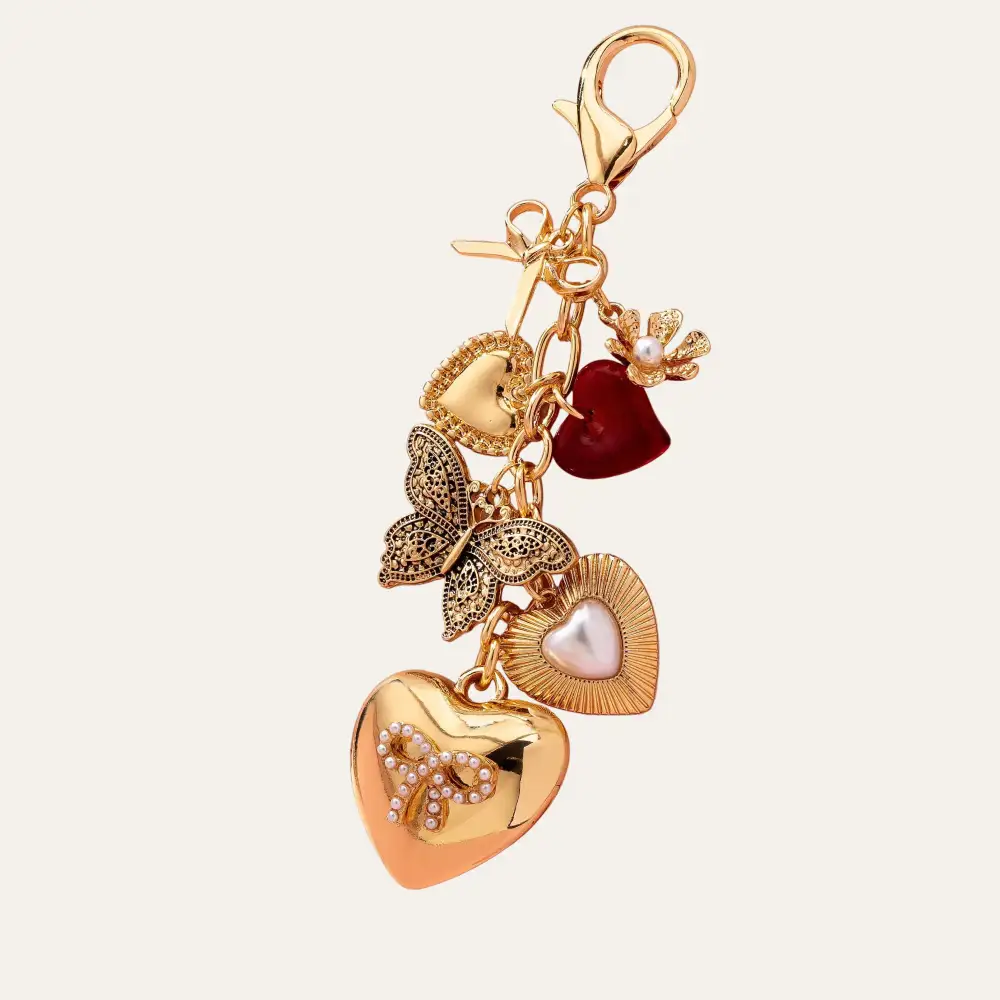 Heart Bow Butterfly Bag Charm
