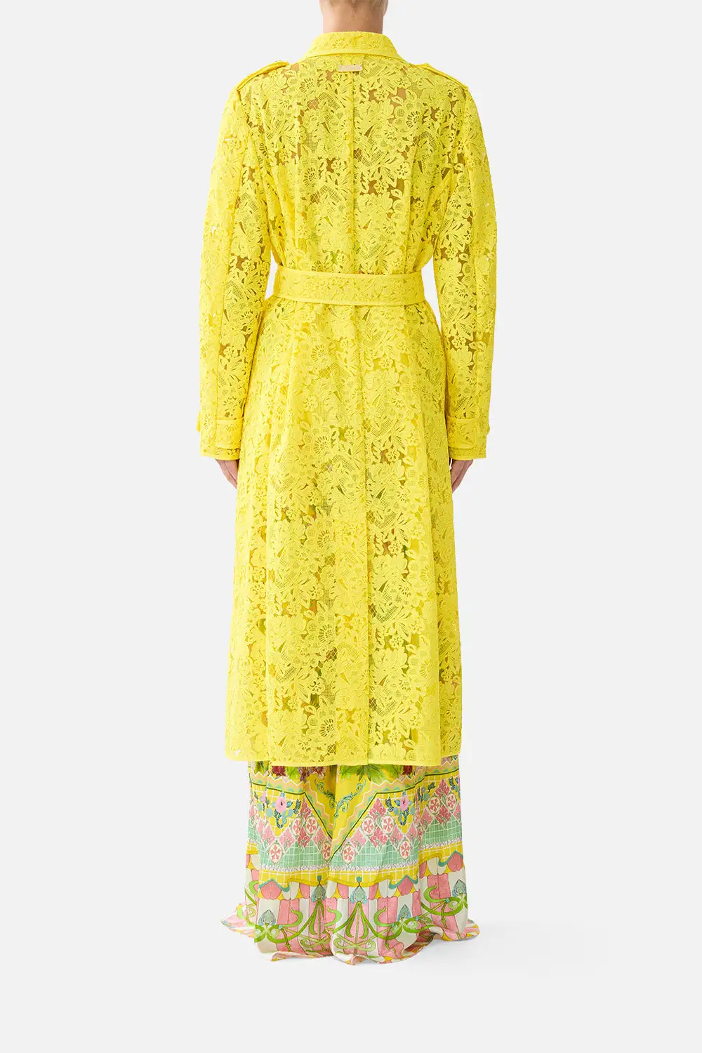 Printed Relaxed Trench Coat