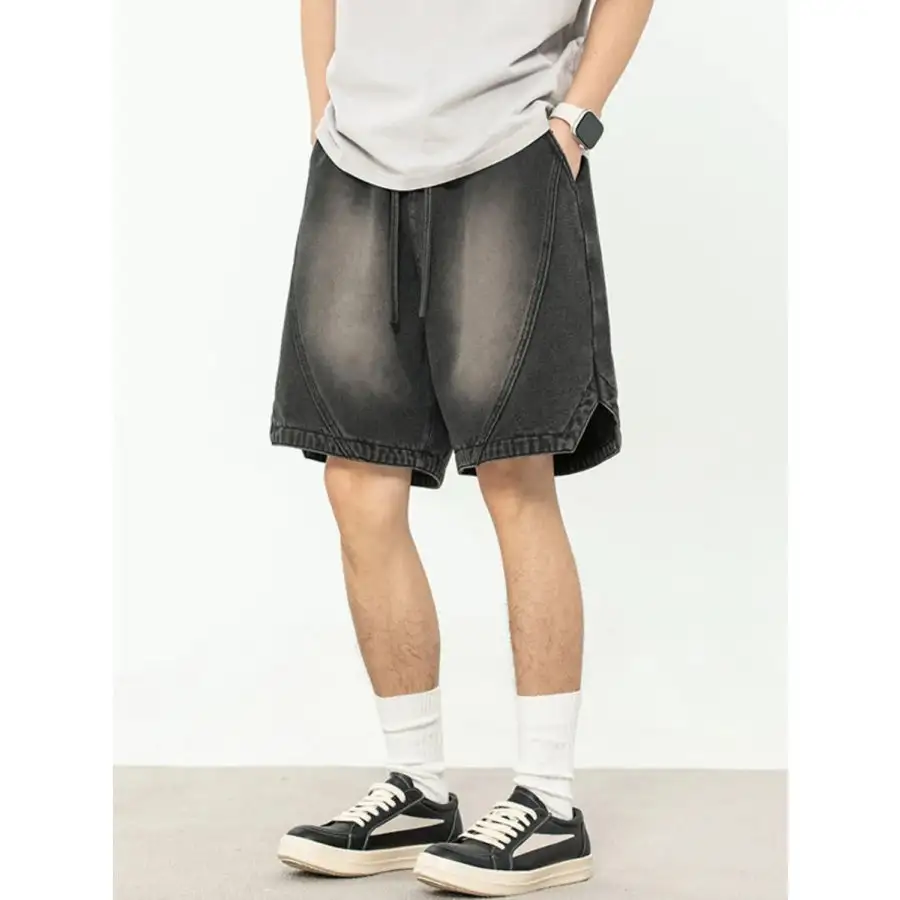 Refined Men's Plus Size Drawstring Denim Shorts