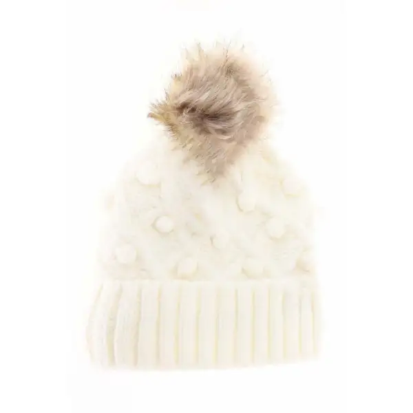 Polished Knit Pom Beanie
