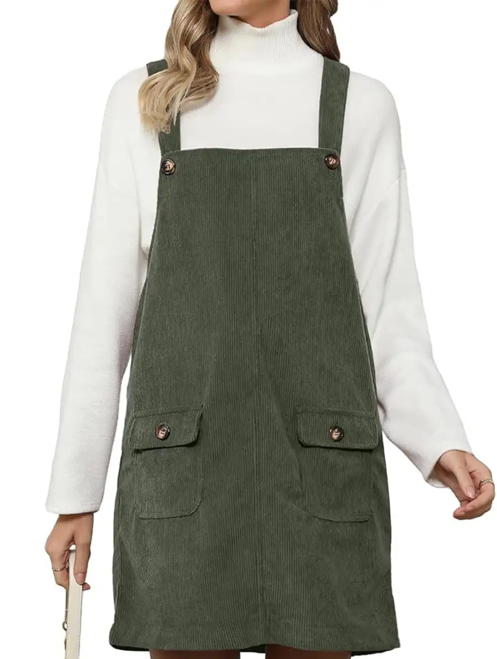 Shoulder Strap Overall Suspender Dress