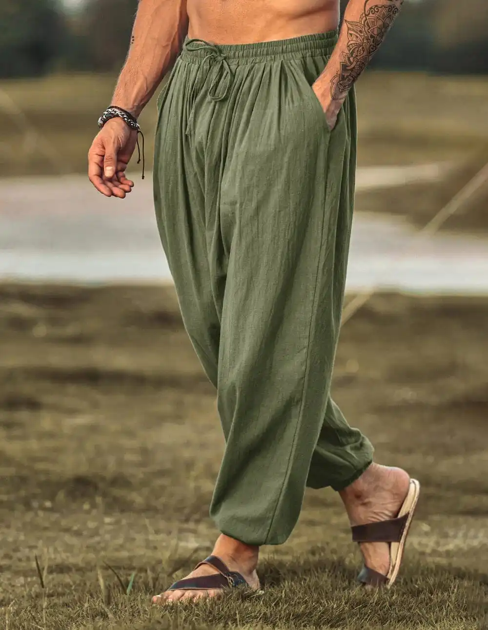 Loose Fit Linen Pants