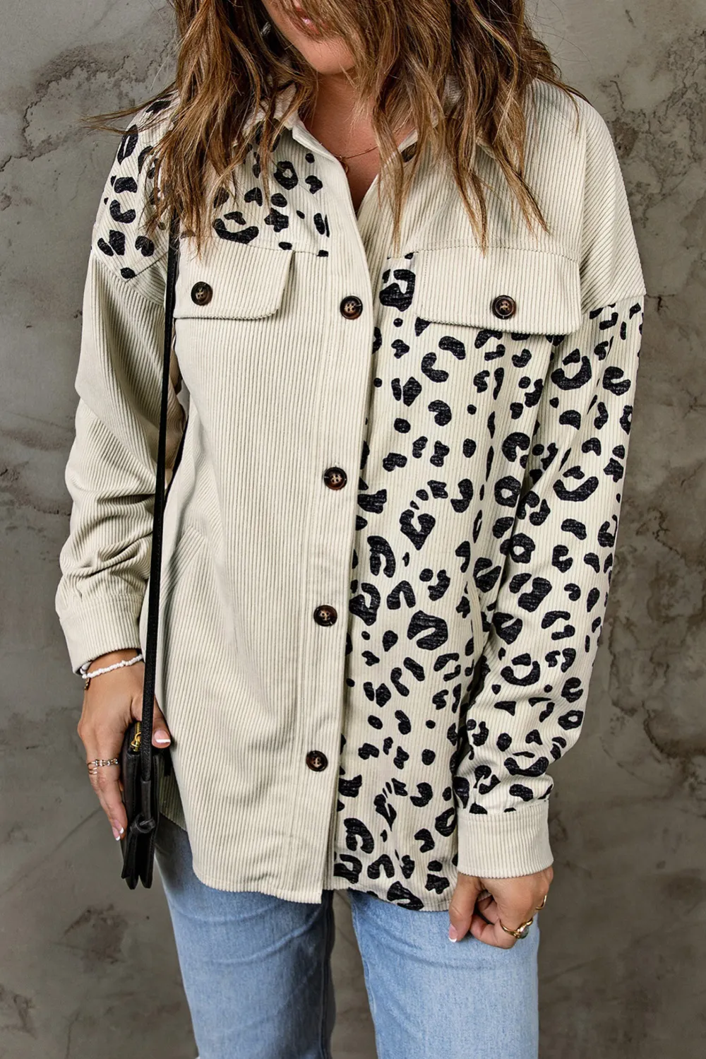 Plaid Color Block Patchwork Shirt Jacket