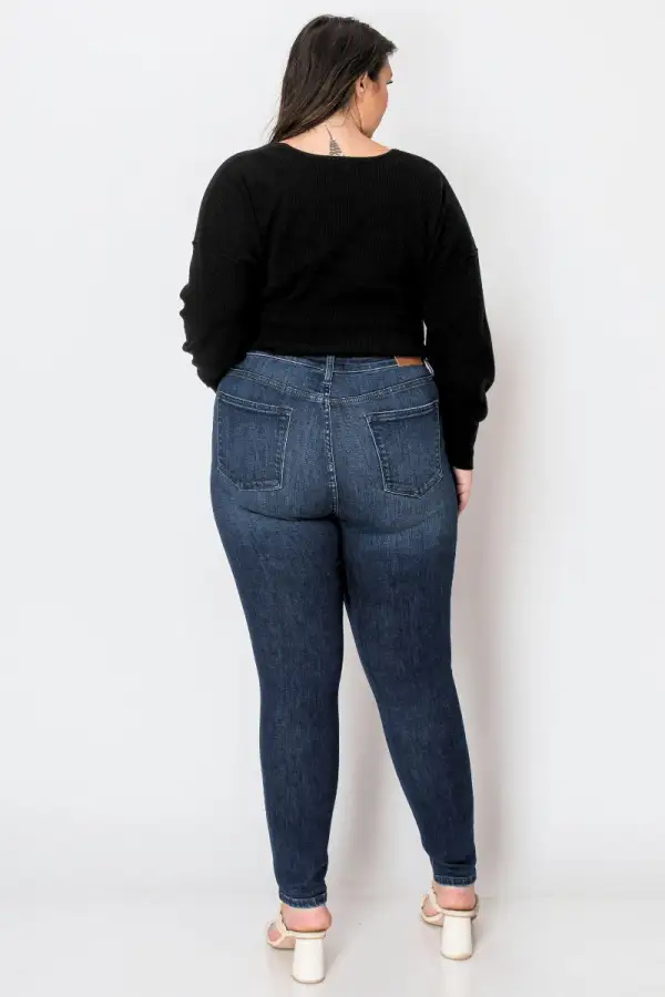 High Rise Skinny Stretch Denim Jeans