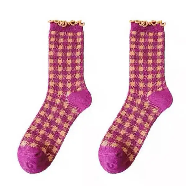 Candy Fairy Plaid Socks