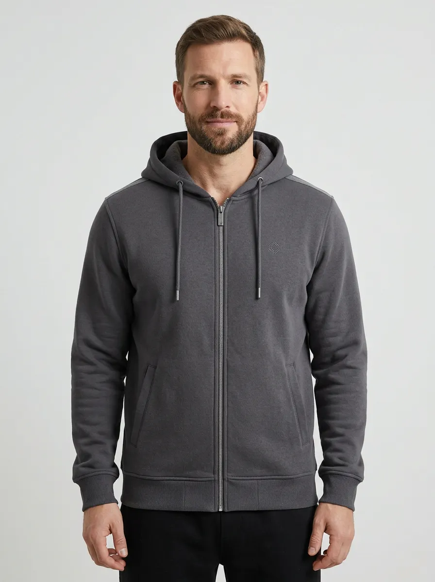 Modern Minimalist Zip-Up Shape Men's Sport Jacket