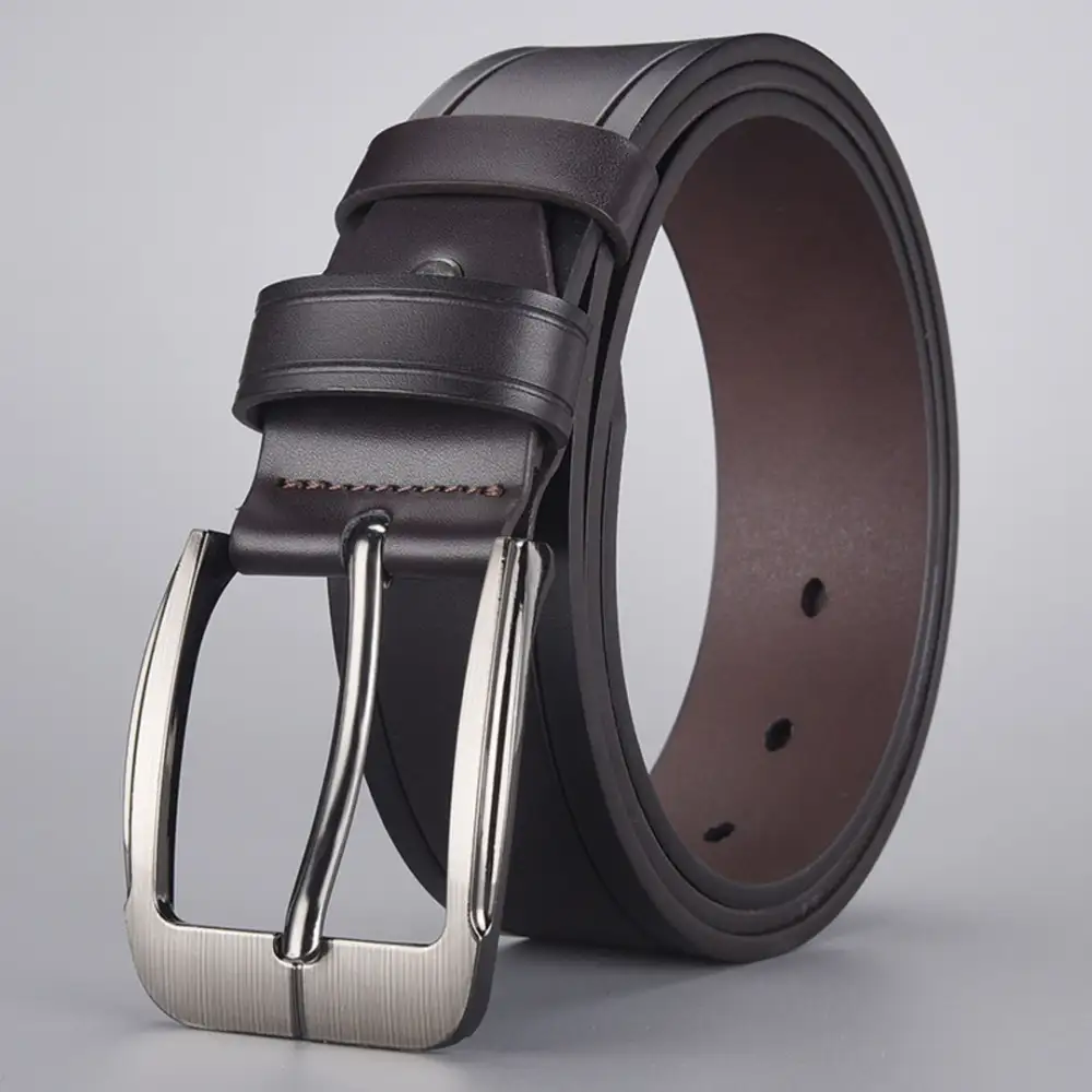 Secure Pin Buckle Leather Belt