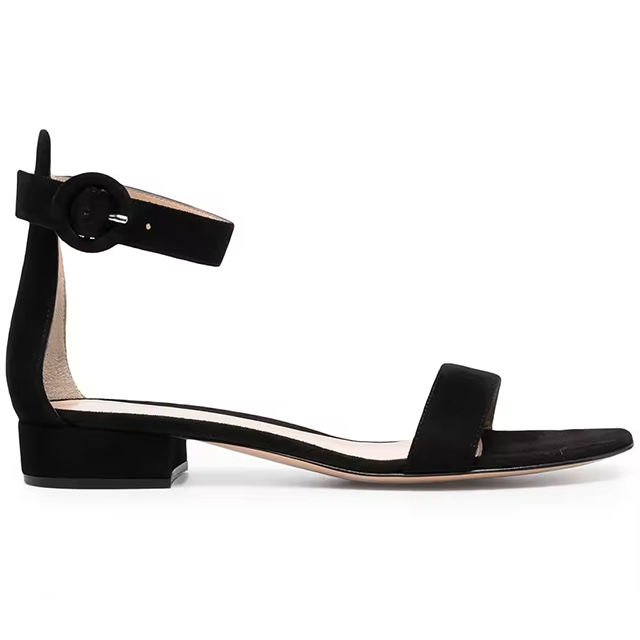 Aurielle Suede Low Heel Sandals