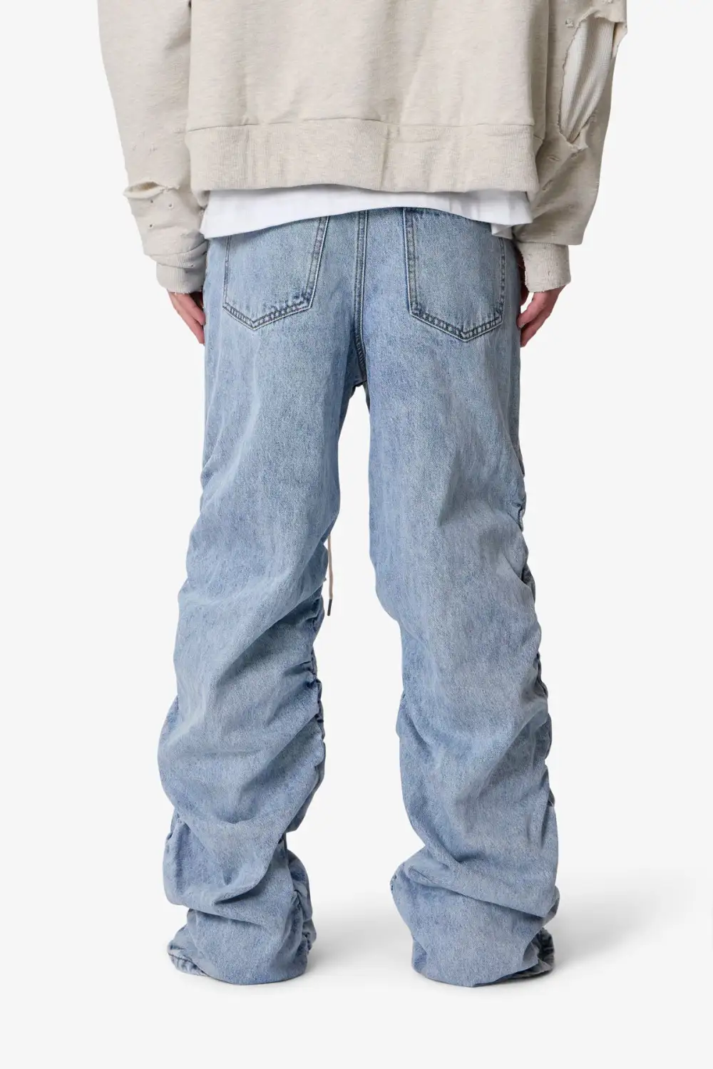 Relaxed Ruched Detail Jeans