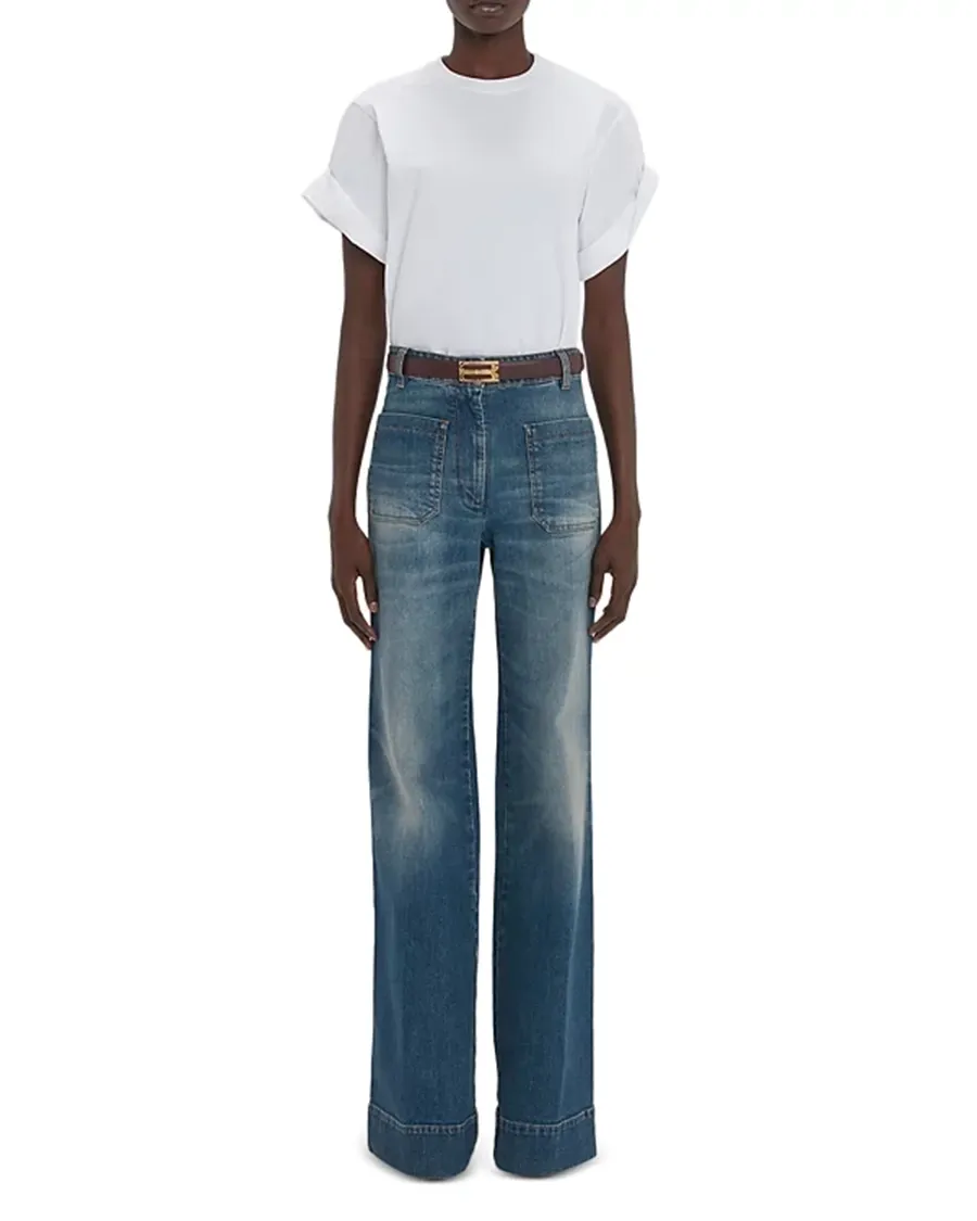 High Rise Wide Leg Jeans in Indigo