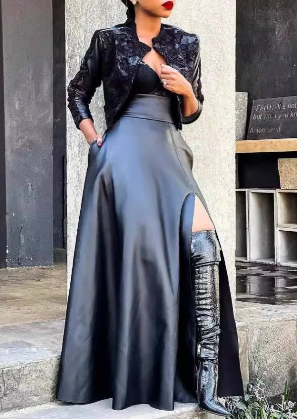 Refined Everyday Leather Skirt