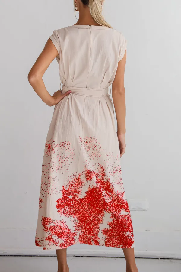 Easy To See Natural Midi Dress