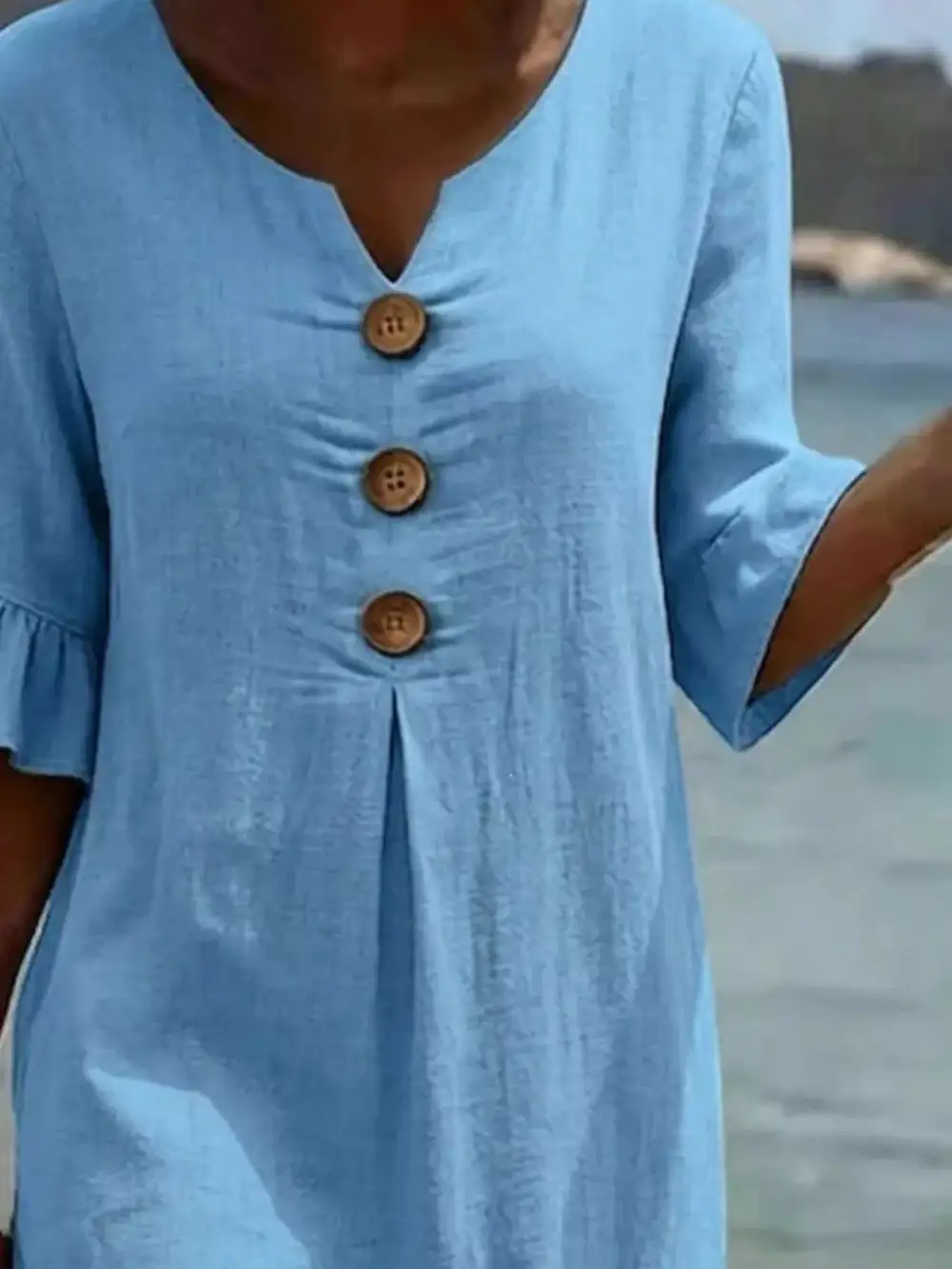 Ruffle Sleeve Midi Dress