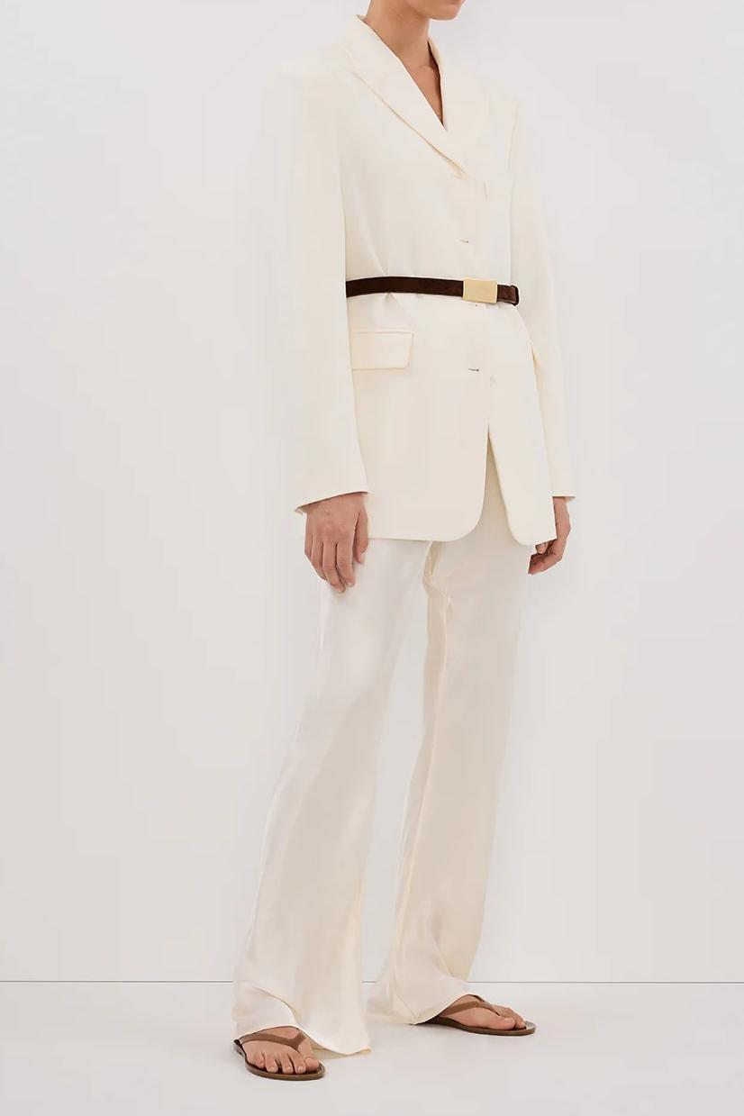 CREAM SATIN PANT