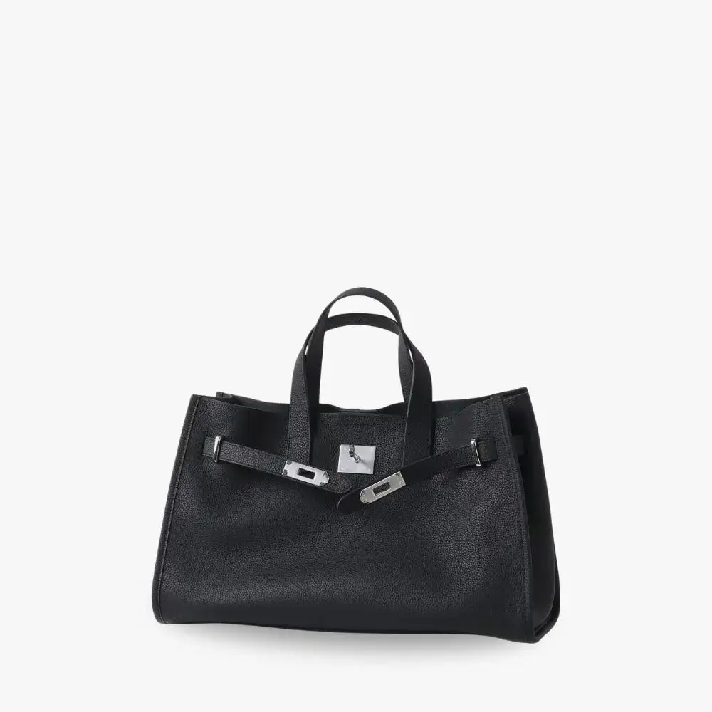 Open Top Soft Grain Shoulder Bag