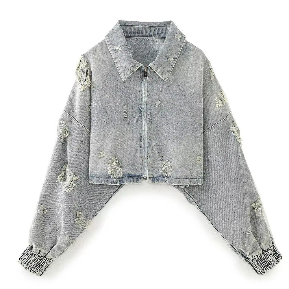 Soft Denim Casual Outerwear Jacket