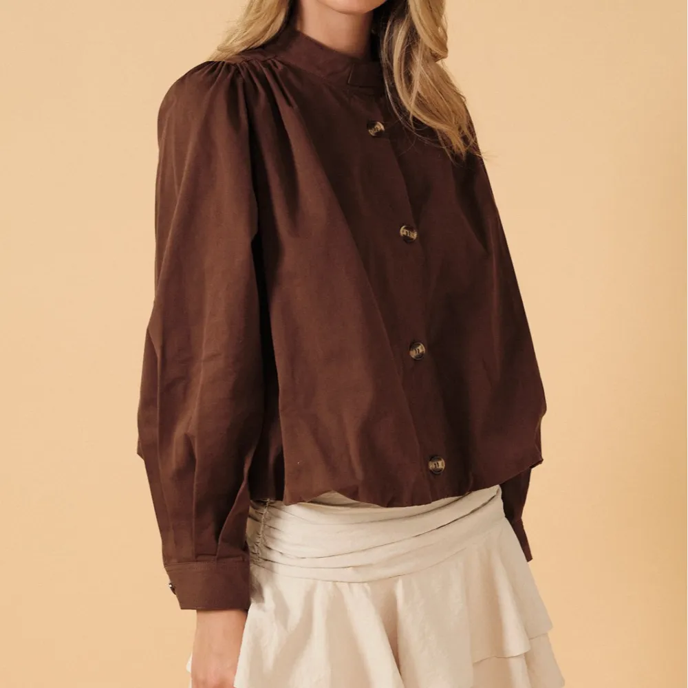 Relaxed Bubble Hem Jacket