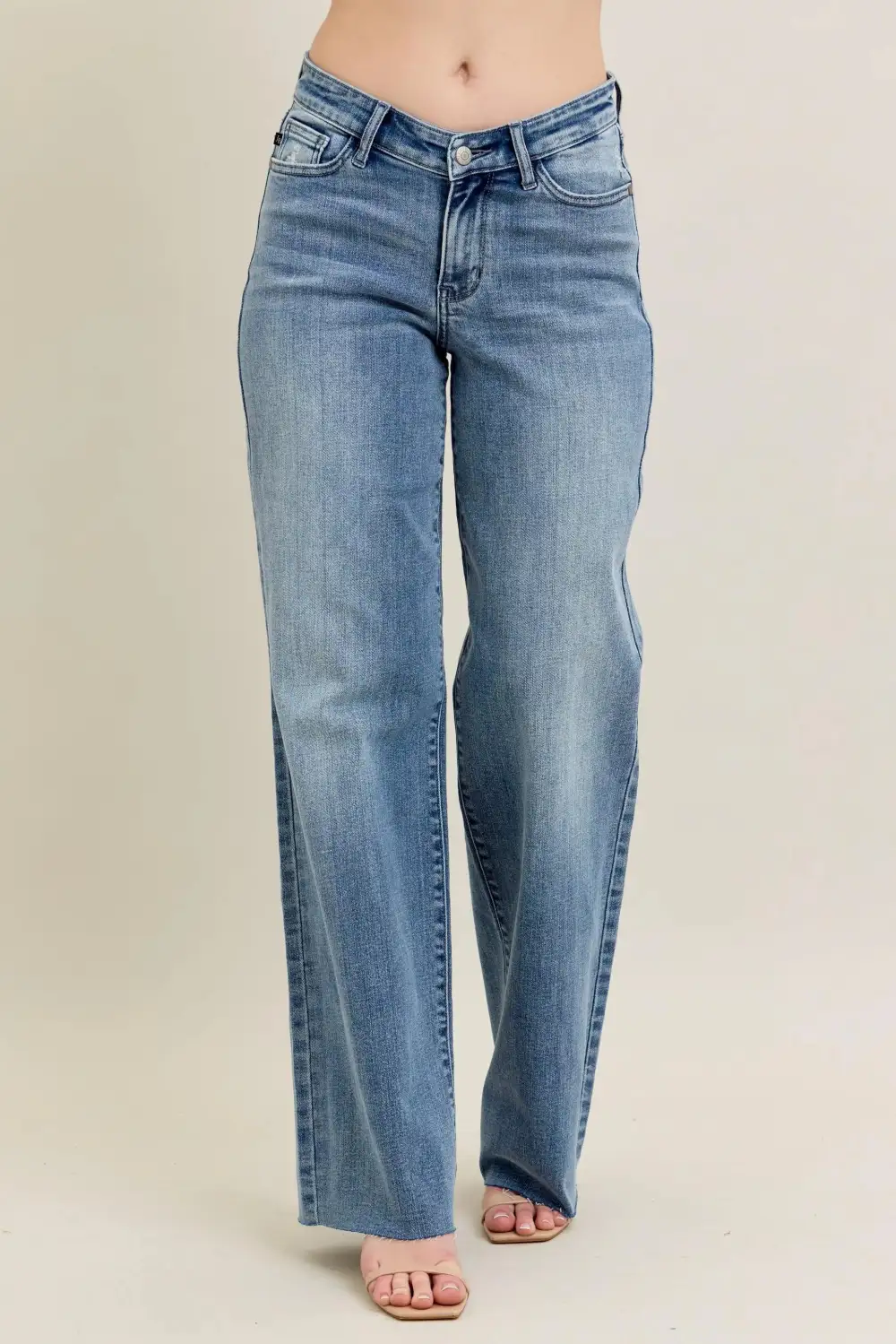 Refined Mid Rise Wide Leg Jeans