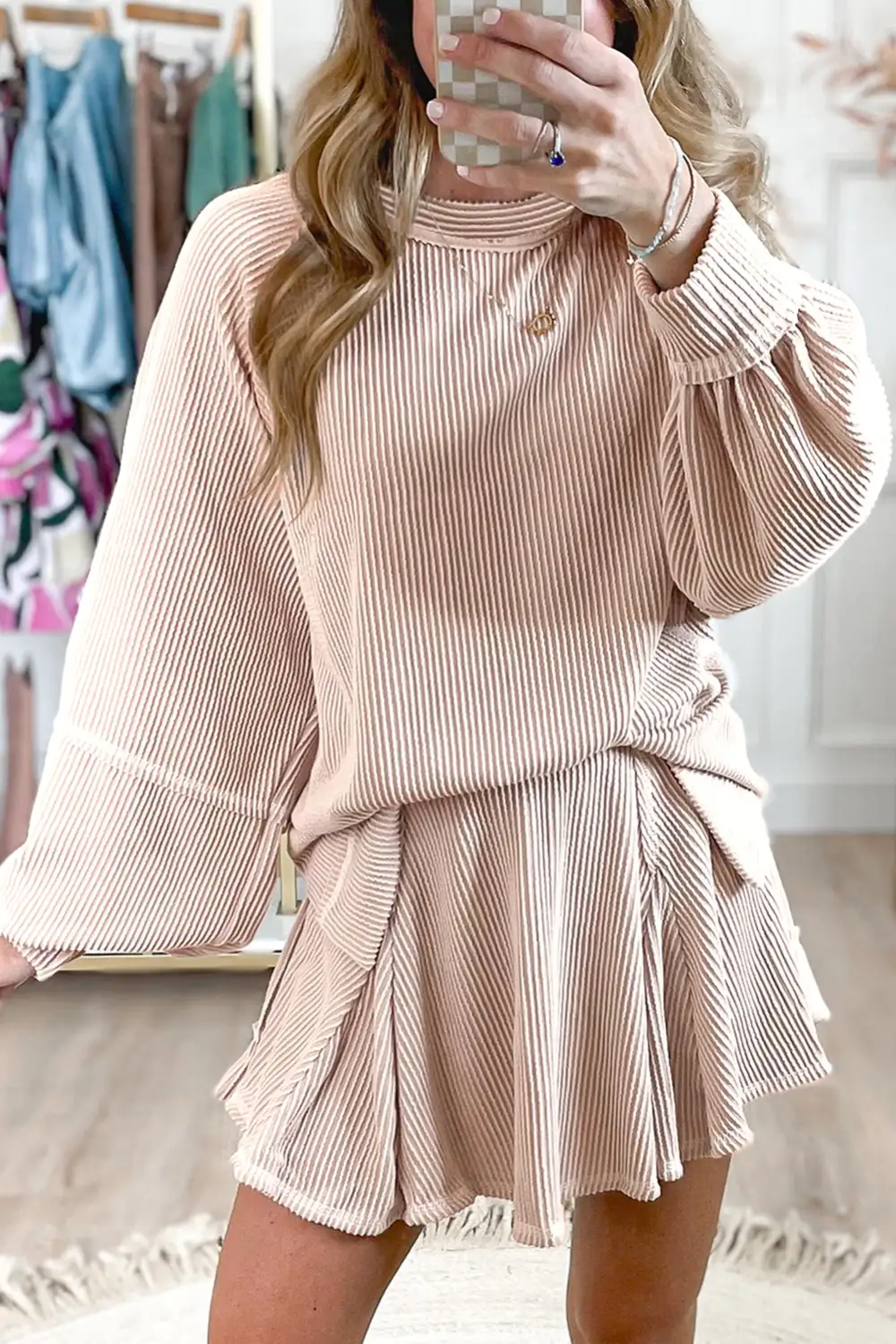Ruffle Trim Coordinated Set