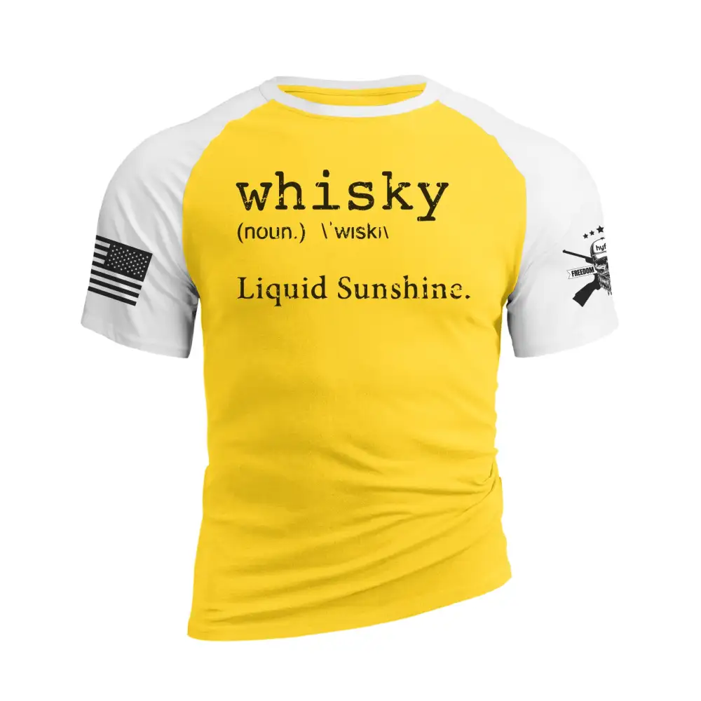 WHISKY LIQUID SUNSHINE RAGLAN GRAPHIC TEE