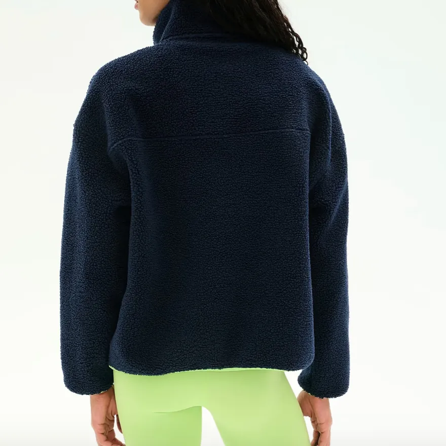 Sherpa Contrast Half-Zip Jacket