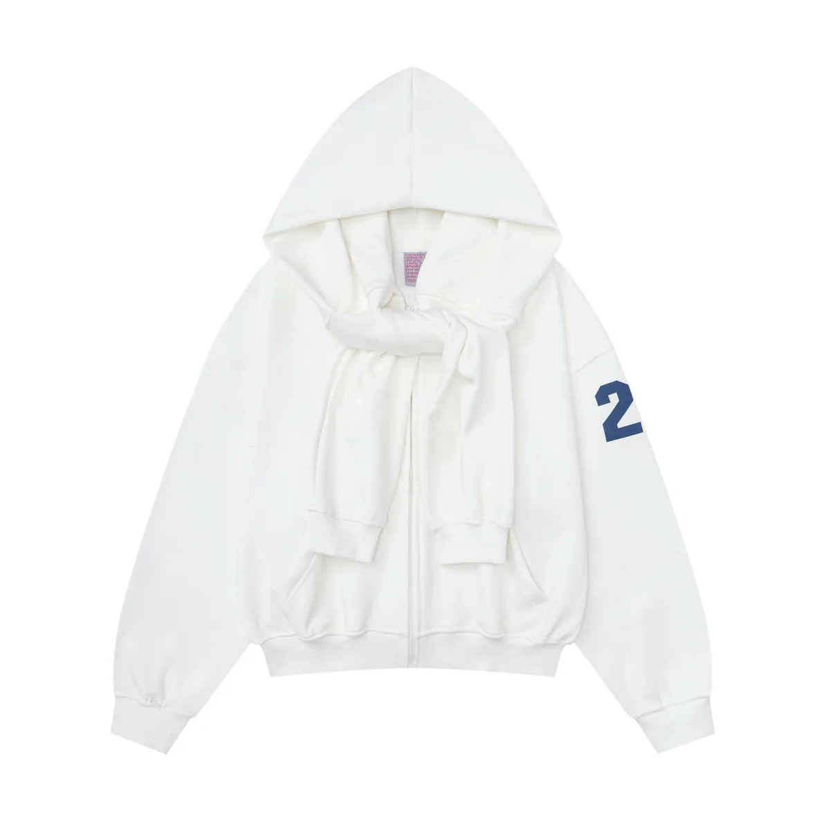 Layered-Look Fleece Hoodie