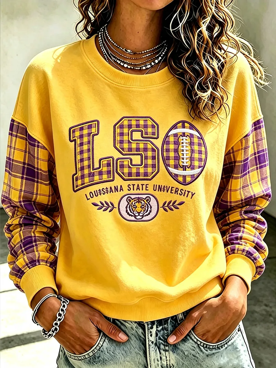 Women'S Retro Rugby Round Neck Sports Shirt