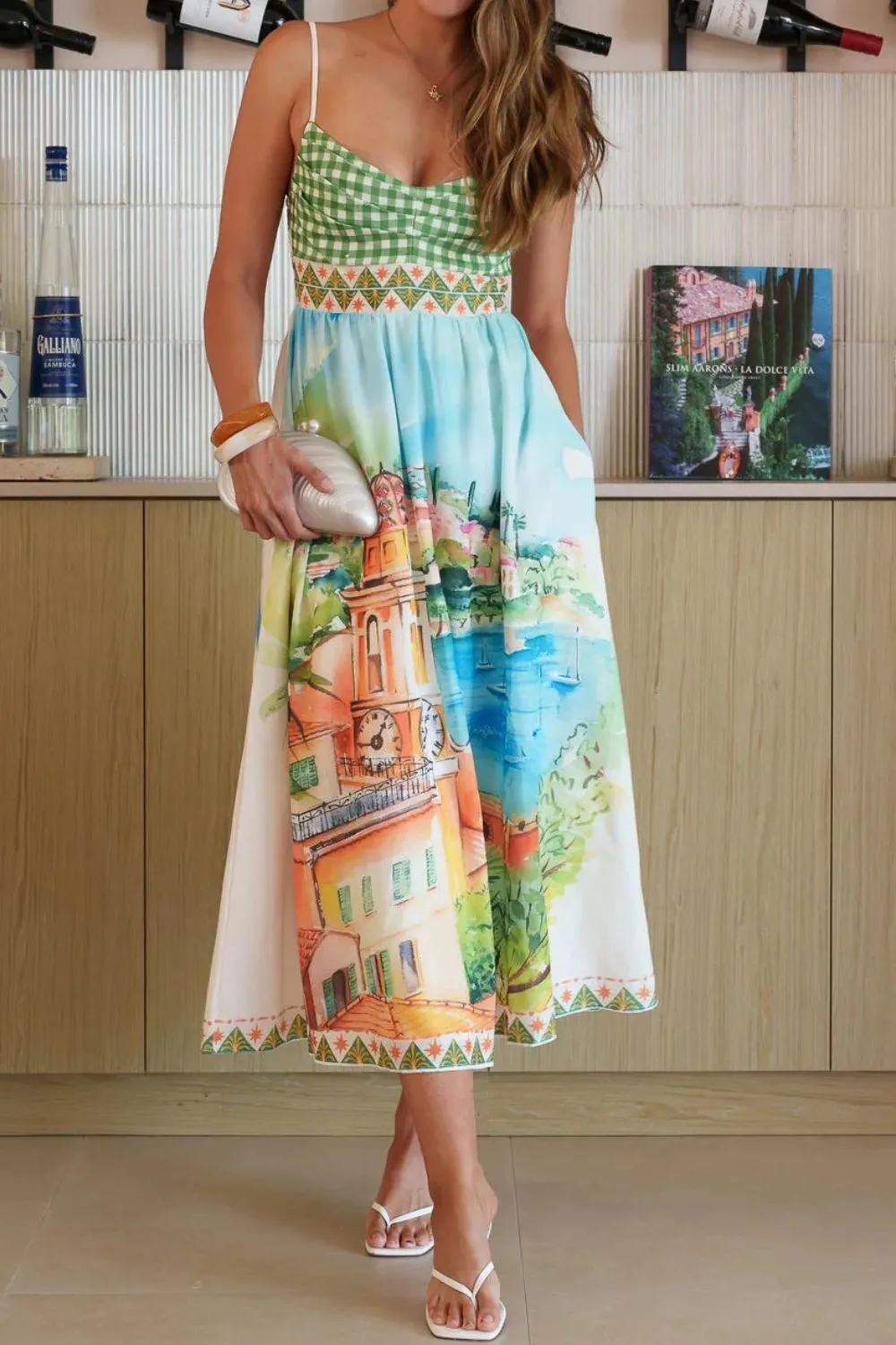Plaid Printed Midi Dress