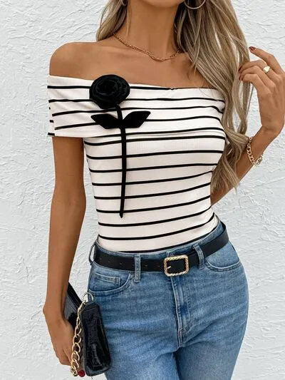 Refined Short-Sleeve Striped T-Shirt