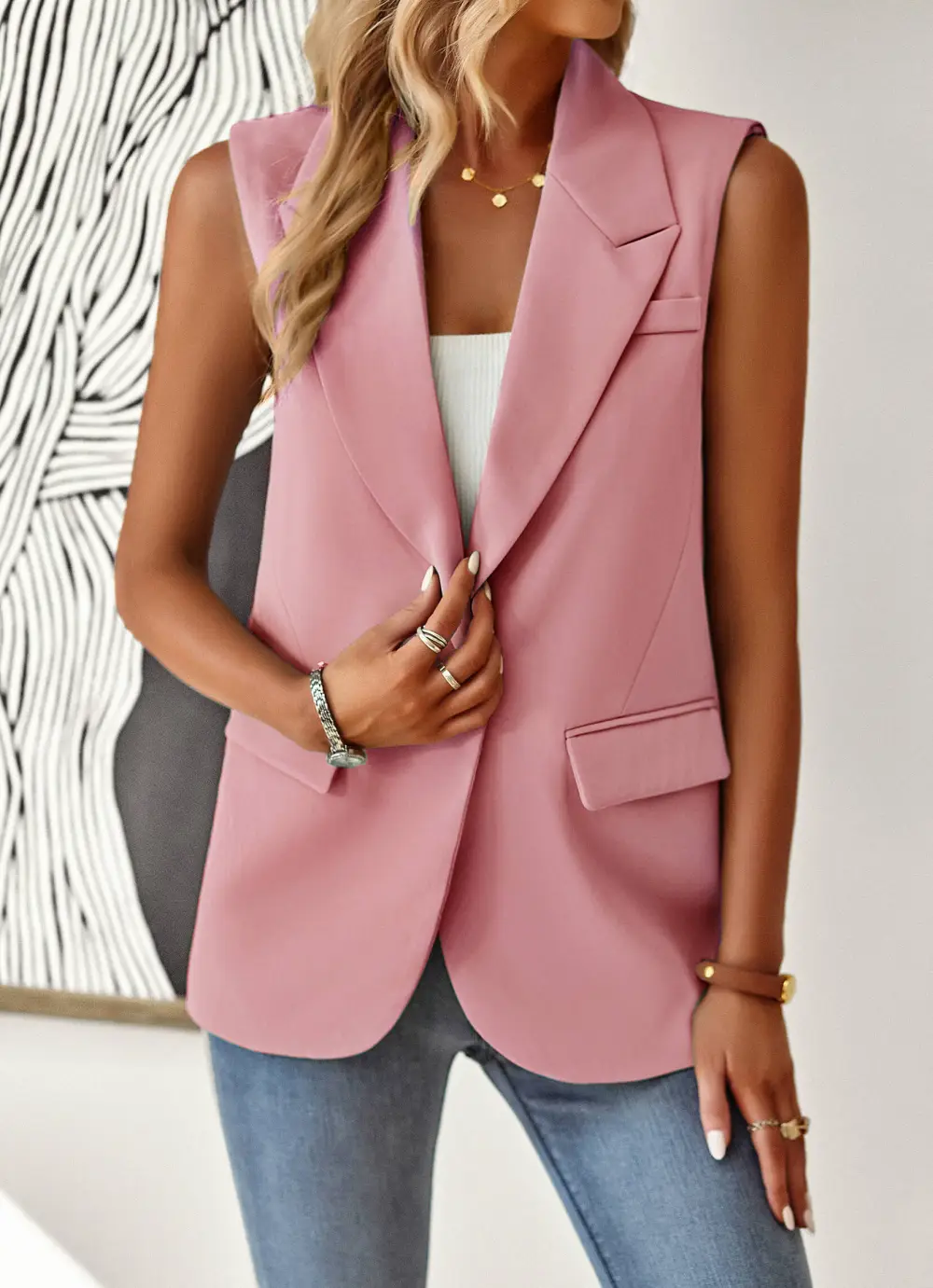 Polished Tailored Blazer Vest