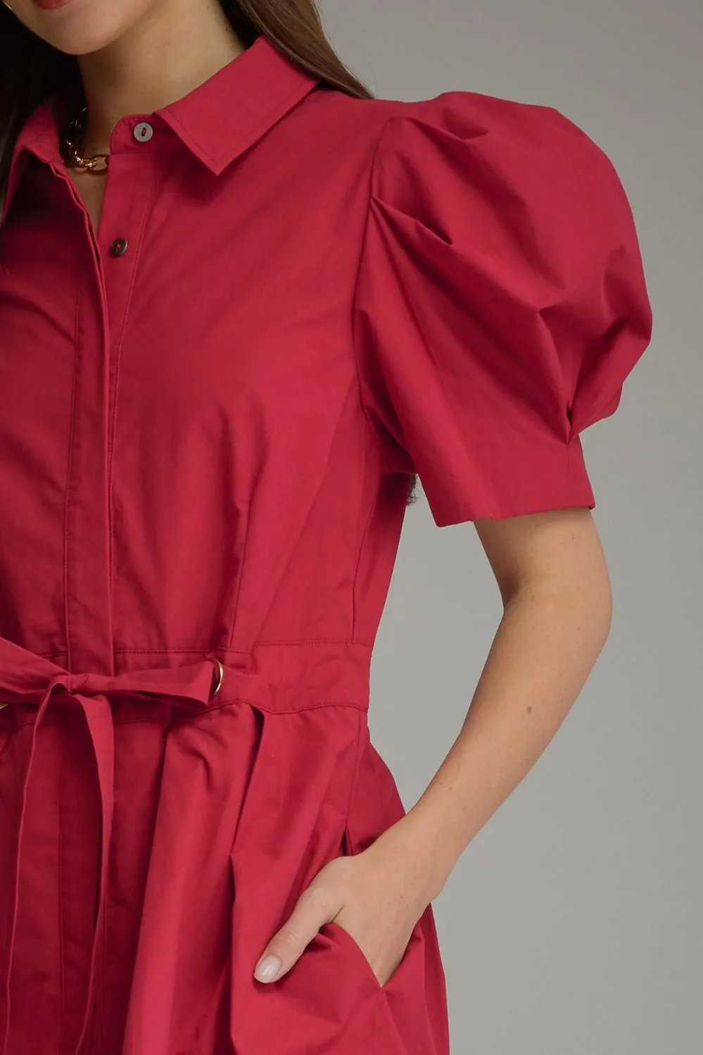 Puff Sleeve Mini Dress