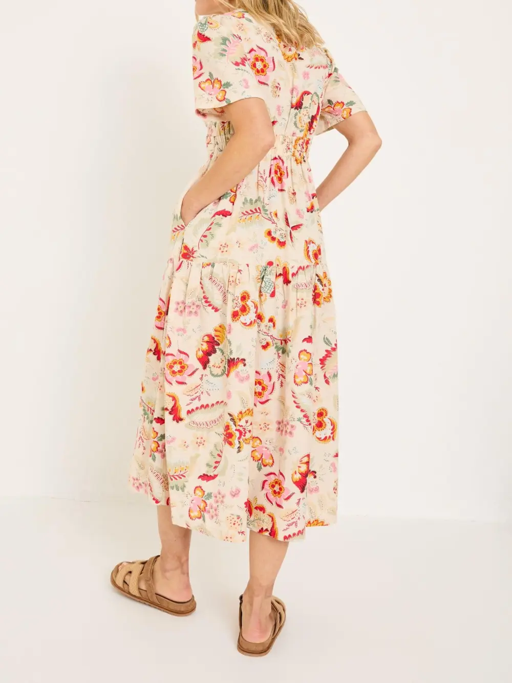 Cream Gigi Midi Dress