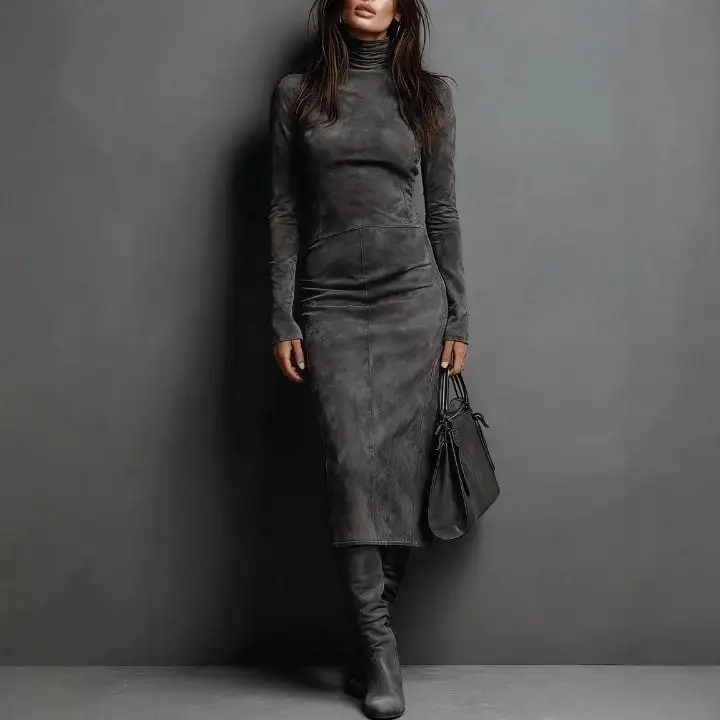Flowing Slimming Pencil Skirt For Coat Layering