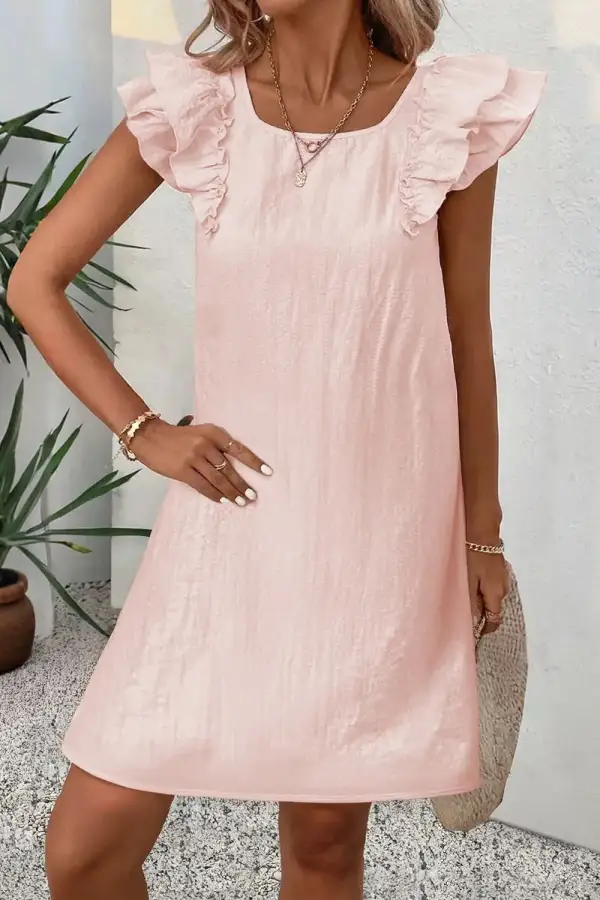 Easy Fit Ruffled Mini Dress