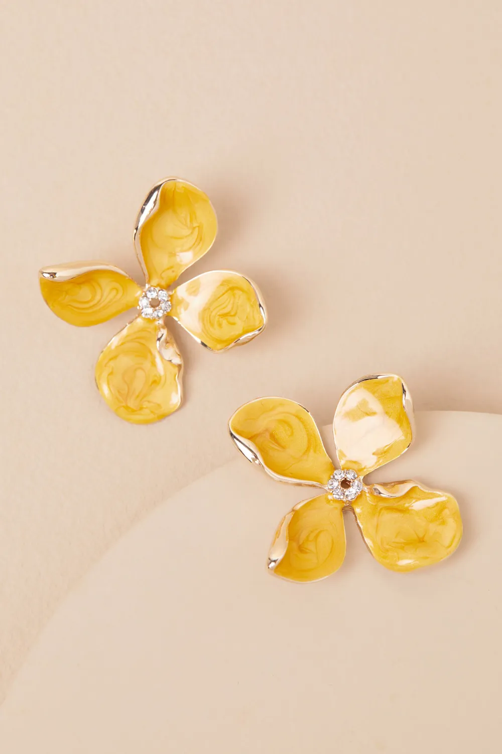 Luxe Marble Flower Earrings