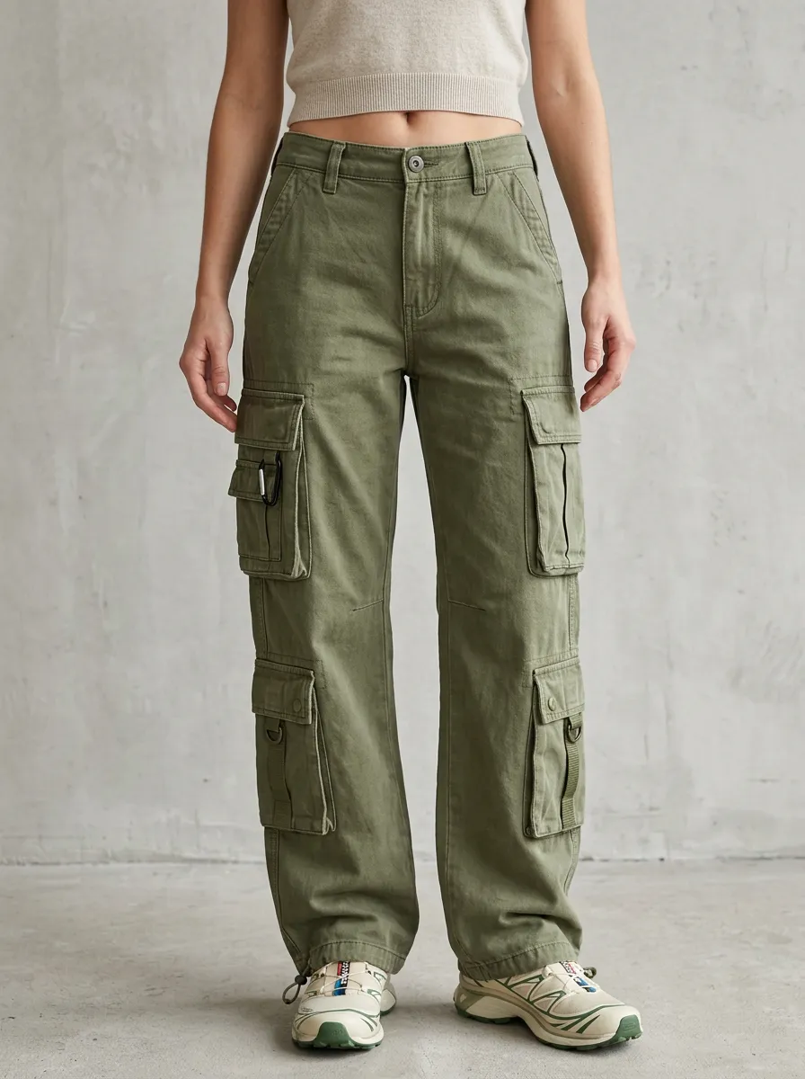 Lifestyle Utility Style Multi Pocket Style Women's Multi Pocket Cargo Pants