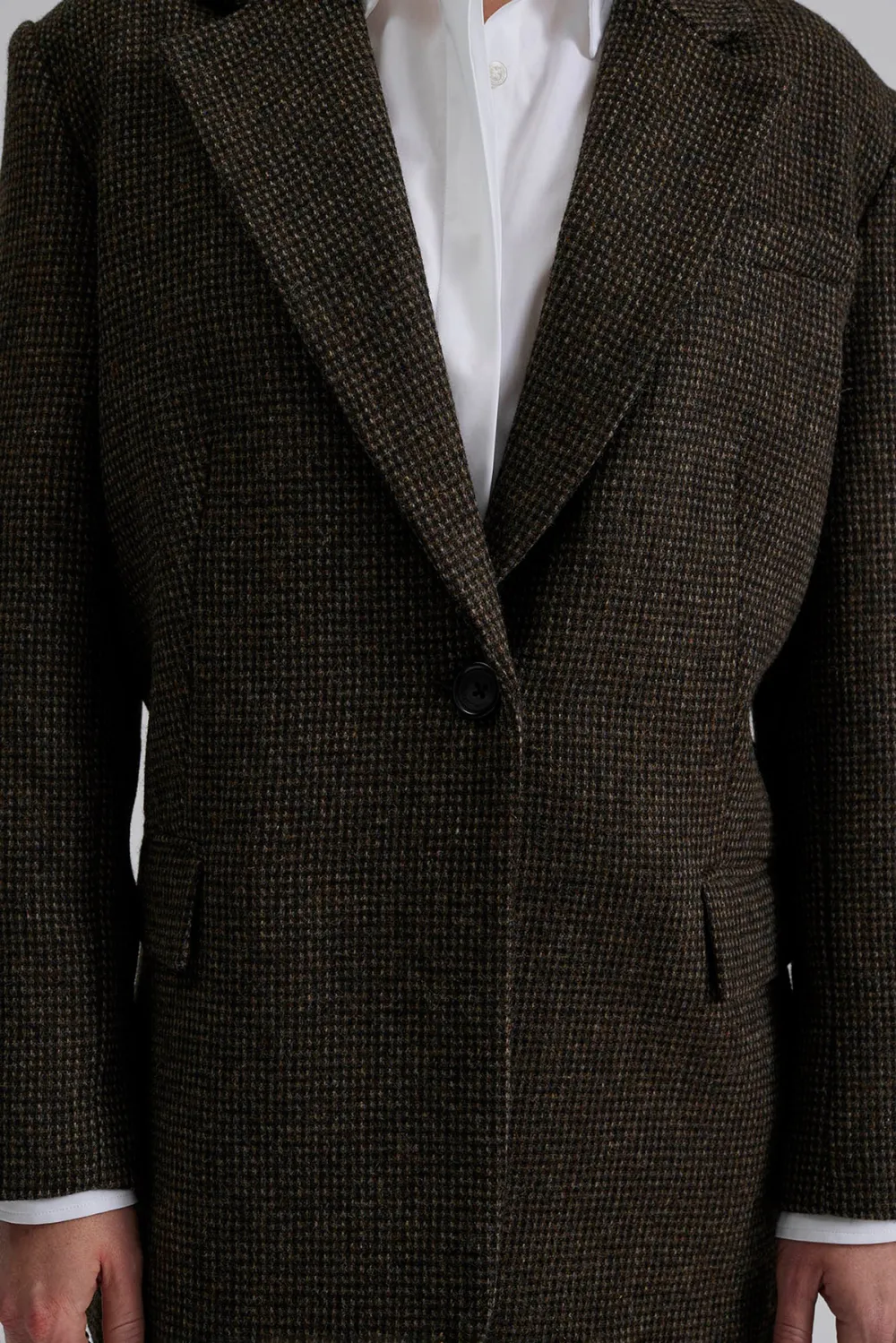 Tweed Style Single Breasted Jacket