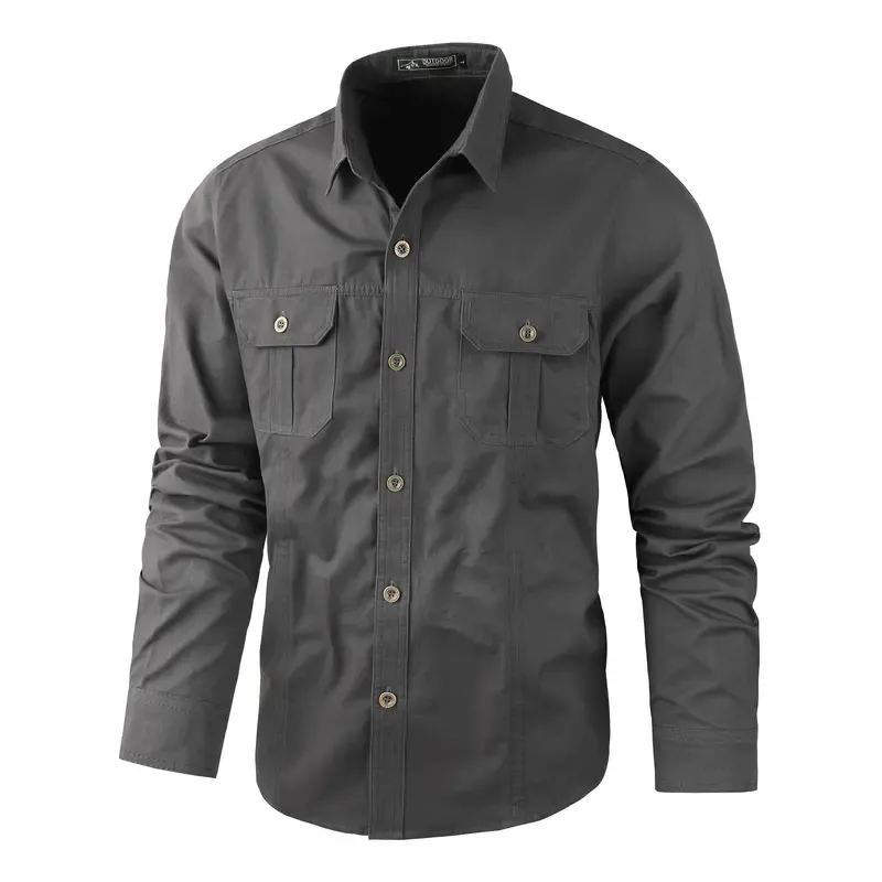 Men's Long Sleeve Cotton Casual Shirt