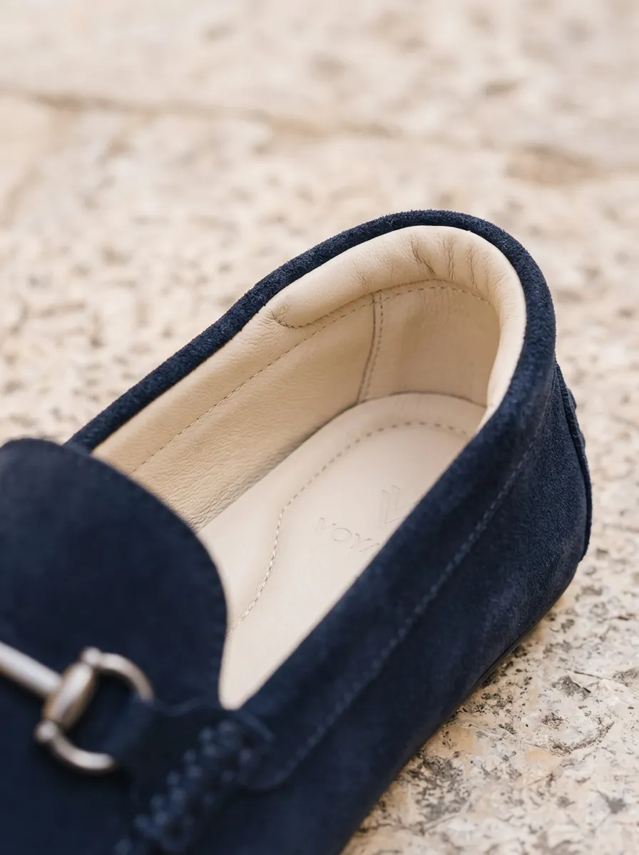 Metal-Bit Suede-Look Men's Casual Loafers