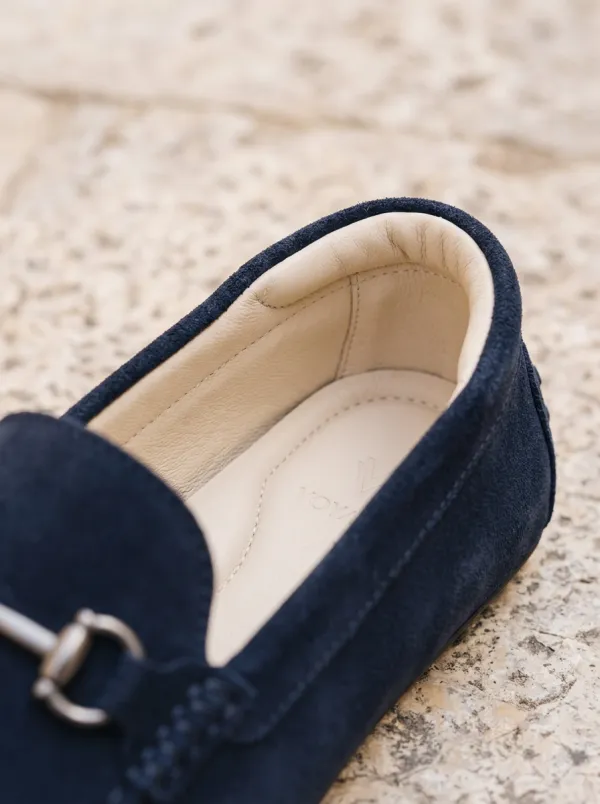 Metal-Bit Suede-Look Men's Casual Loafers