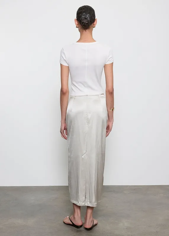 Baby Rib Cropped Tee Pearl Grey