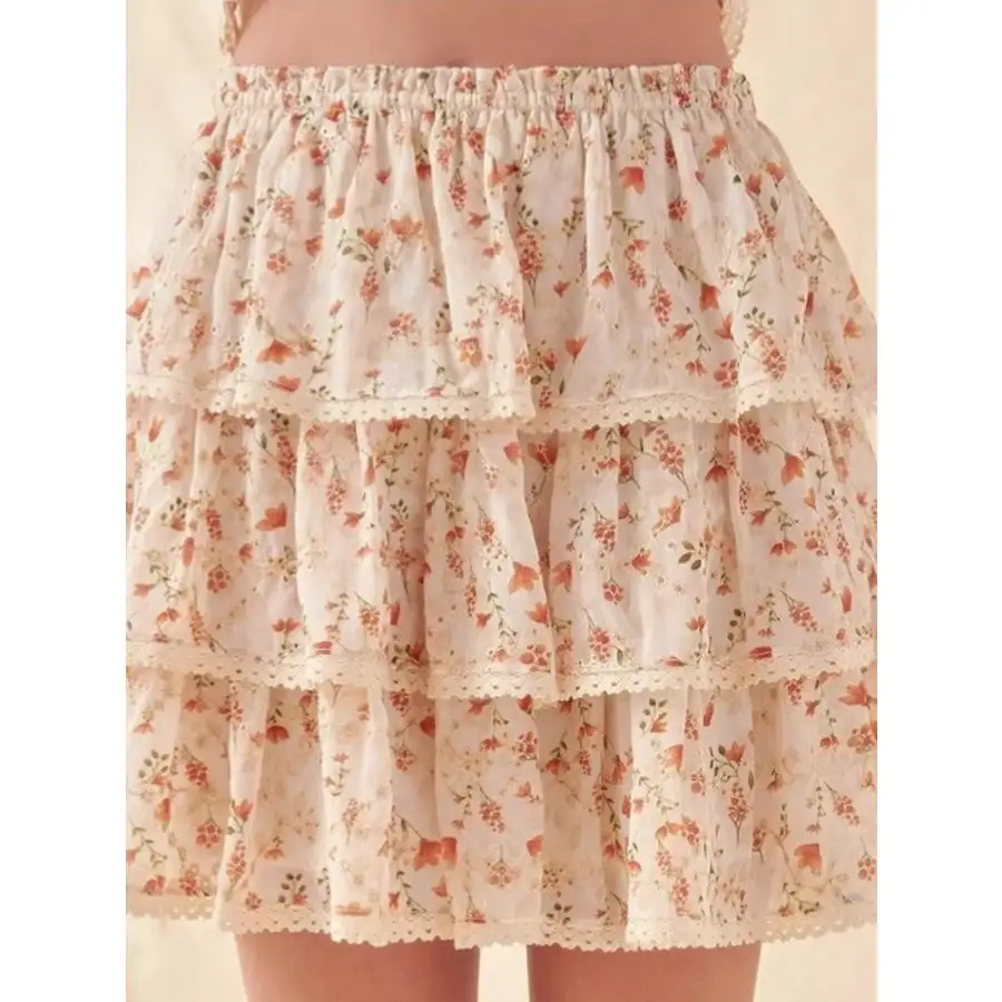Layered Ruffle Mini Skirt