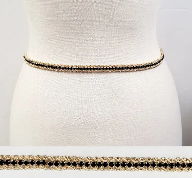 Contemporary Stone Accent Waist Belt